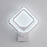 Aplique de pared interior de 32 W, lámpara de pared LED blanca, giratoria cuadrada, para escaleras interiores, sala de estar y dormitorio